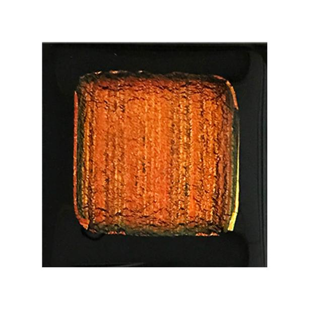 Modernes Glasornament in Quadratform schwarz-orange - Glasornament Qu-26