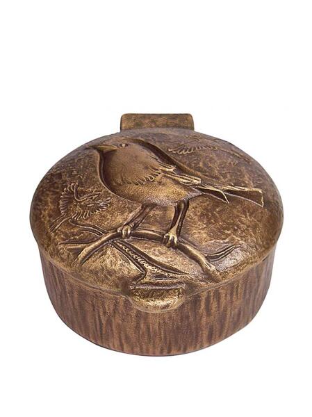 Weihwasserkessel mit Vogel Bronze / hellbraun - Calisto