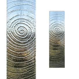 Rechteckige Glasstele Spiralmuster - Glasstele S-185