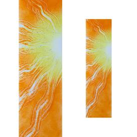 Glasstele mit kunstvollem Sonnendesign - Glasstele S-136